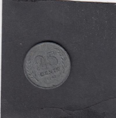 Beschrijving: 25 Cent WILHELMINA 